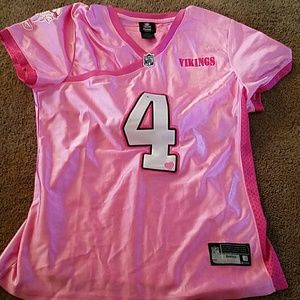Pink Brett Farve Vikings Jersey
