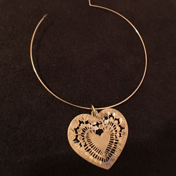 Gold filled hoop heart earring