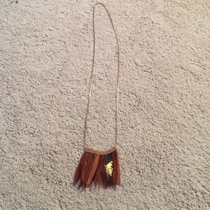 Anthropologie Feather Necklace