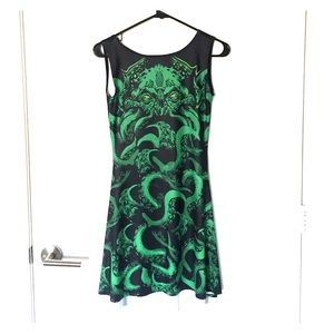 Blackmilk Lycra Play Dress (Black and Green)