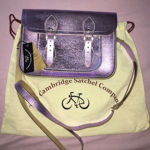 Metallic purple Cambridge bag