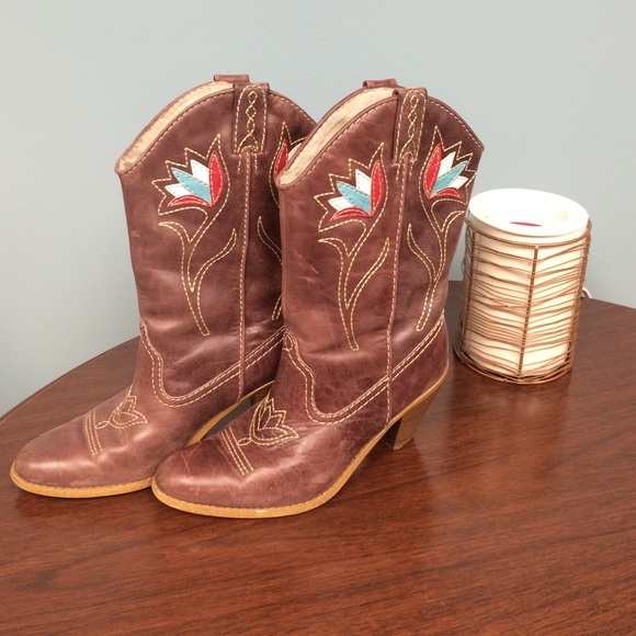 Rampage Sz 6M leather Marley cowgirl boots SALE! - Picture 2 of 3