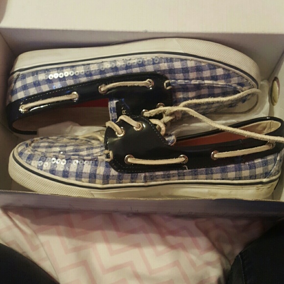 Sperry gingham sequin