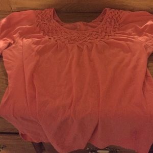 Orange short sleeve shirt