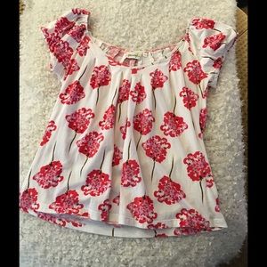 Anthropologie Porridge 100% cotton floral top cute