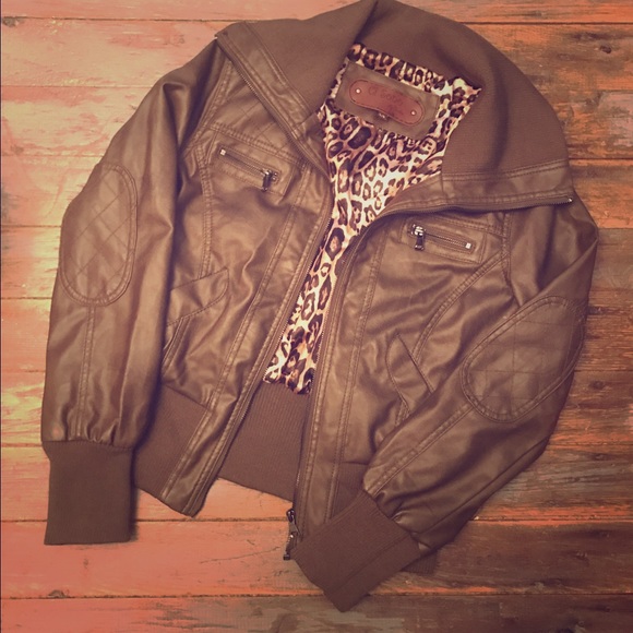 Bomber Jacket - Olive Vegan Leather