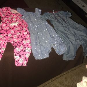 3 infant rompers.