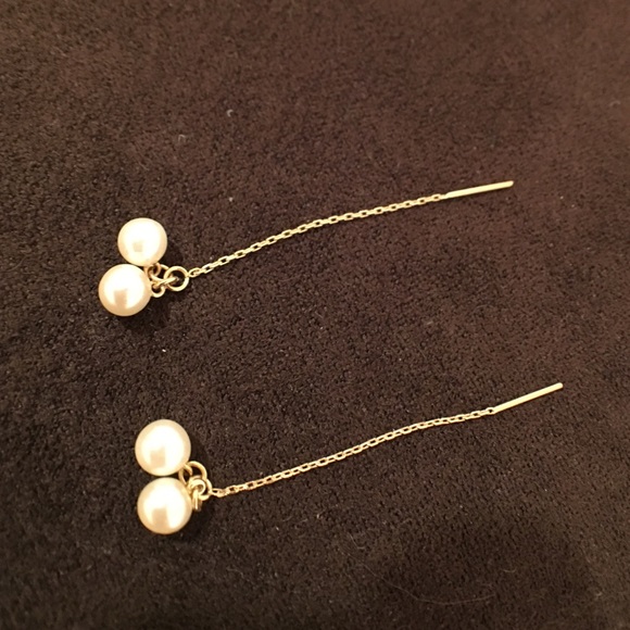 Gold filled pearl earrings - Picture 1 of 3