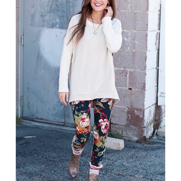 COUTURE GYPSY Pants - Floral Pattern Legging One Size