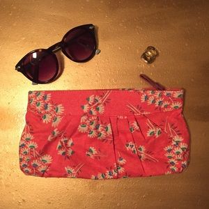 Floral print clutch