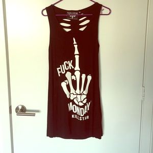 Killstar 'F Monday' Shredder Tank Dress
