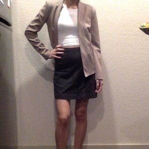 NWOT beige Blazer satin lining