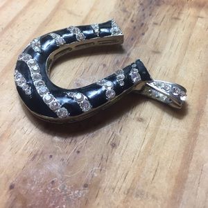 Zebra Horseshoe Pendant