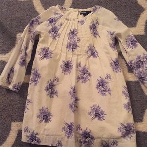 Toddler gap dress with purple tights