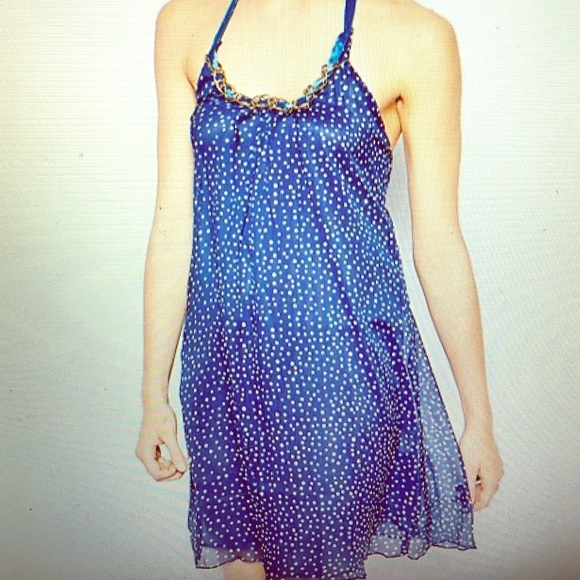 NWT Pussycat London Printed Chiffon Halter Dress