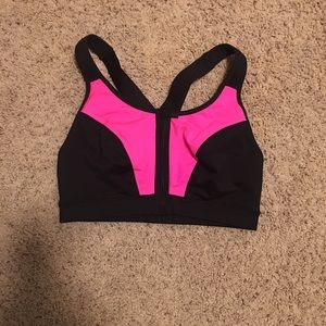 Zip up sports bra
