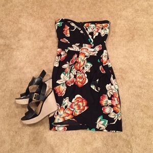 Tropical printed American rag dress