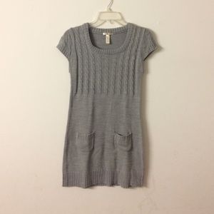 Gray sweater dress
