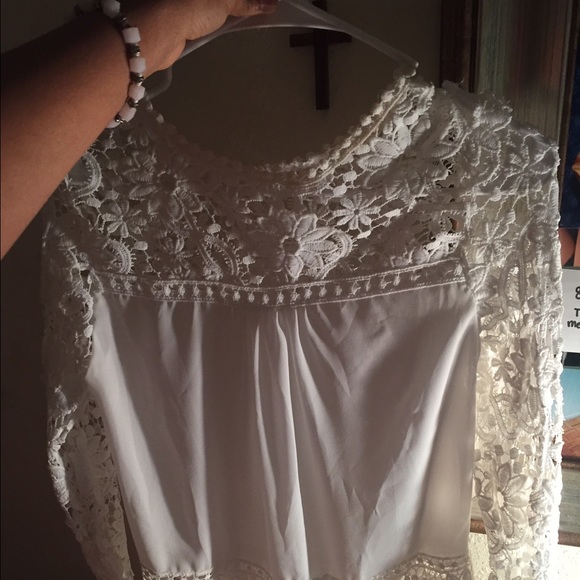 Lace white shirt