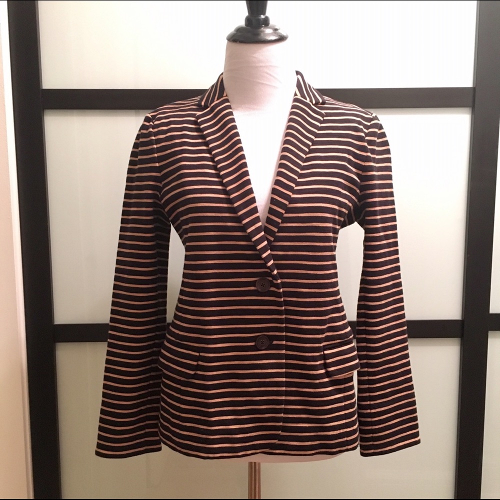 Women's J.Crew nautical striped spring blazer