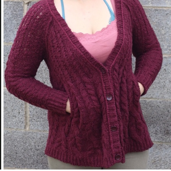 Free People Cranberry Cardigan (additional photos)