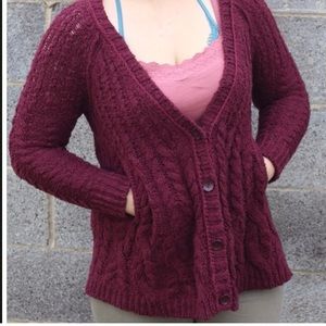Free People Cranberry Cardigan (additional photos)
