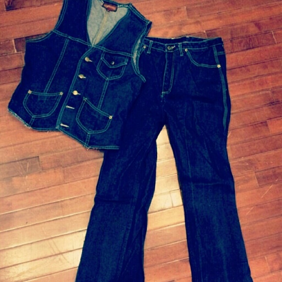 70s denim outfit