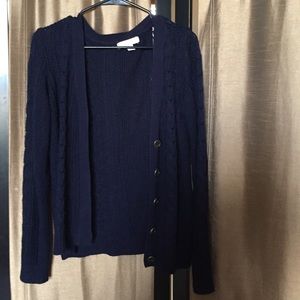 Dark blue comfy knit cardigan