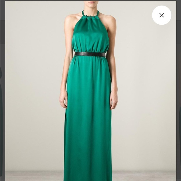 MSGM Green halter-neck long dress sz 40 - Picture 1 of 4