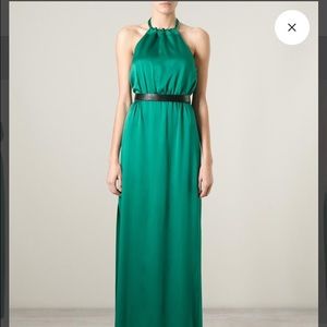 MSGM Green halter-neck long dress sz 40