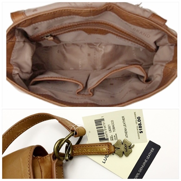 Lucky Brand Urban Boho Tobacco Leather Athena Bag - Picture 3 of 4