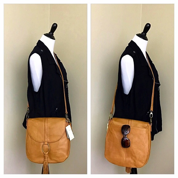 Lucky Brand Urban Boho Tobacco Leather Athena Bag - Picture 4 of 4