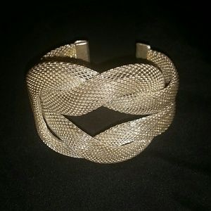 Silver tone cuff bracelet