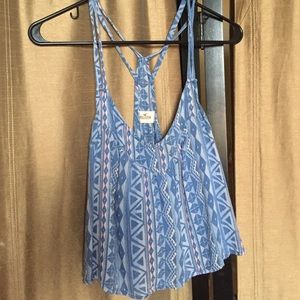 Patterned, cute back Hollister tank!