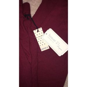 Forever 21 burgundy pajama bottoms