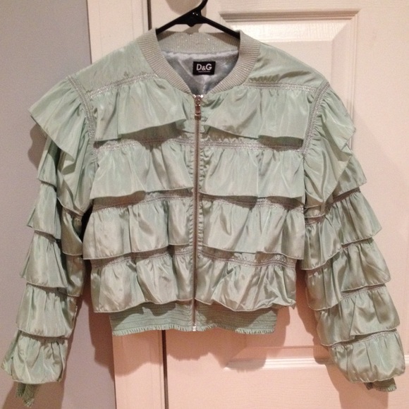 D&G Jackets & Blazers - D&G Moss Green Ruffle Jacket
