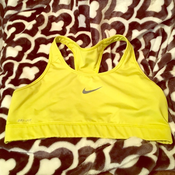 Neon Yellow Nike Sports Bra