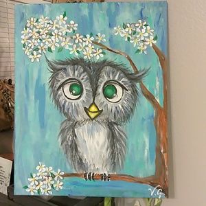 Custom owl painting