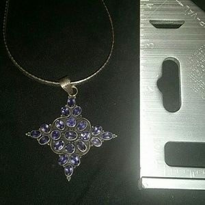 Purple pendant and necklace