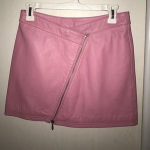 Vintage Pink Leather miniskirt