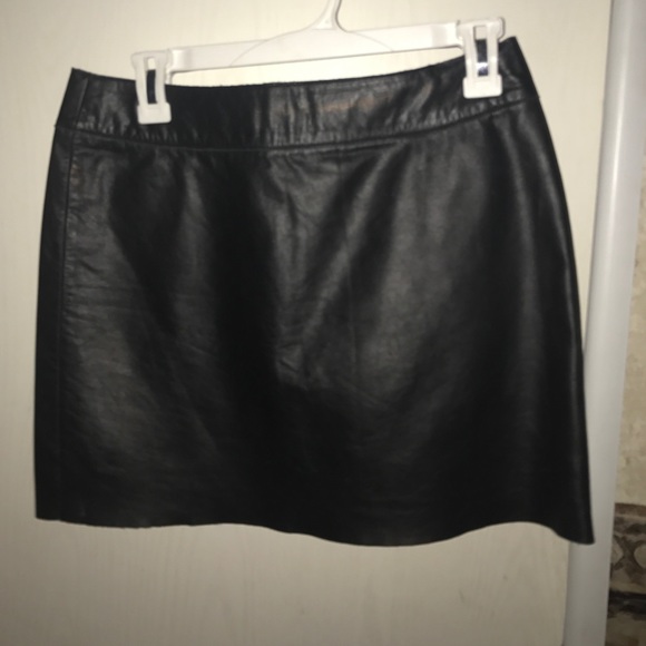 Black Leather Mini Skirt