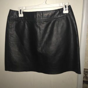 Black Leather Mini Skirt
