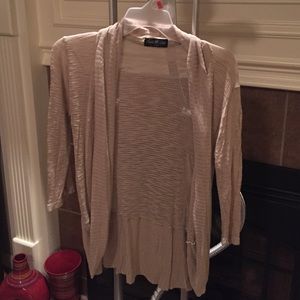 Tan sheer Cool Line LTD cardigan