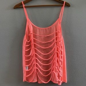 LUSH Strappy Back Neon Tank