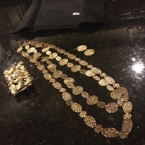 Necklace,Bracelet,Earrings Set