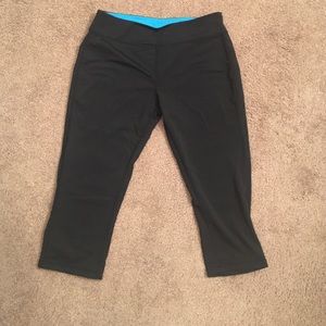 Black and Teal Workout Leggings