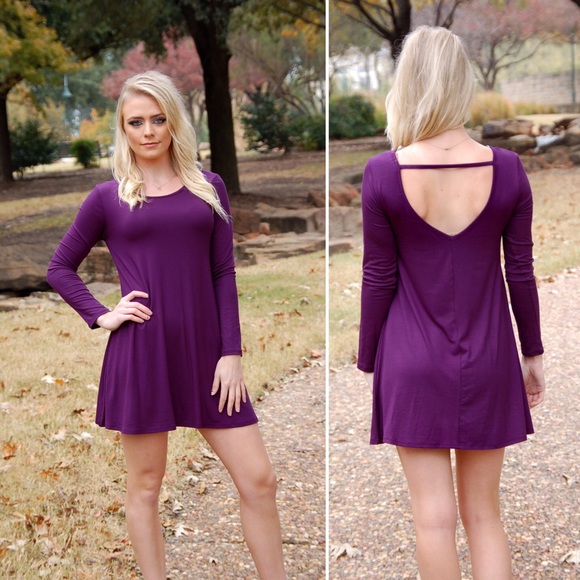 Dresses & Skirts - Open V Back Tunic Dress S-L