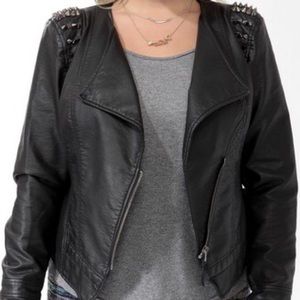 forever 21 studded moto jacket