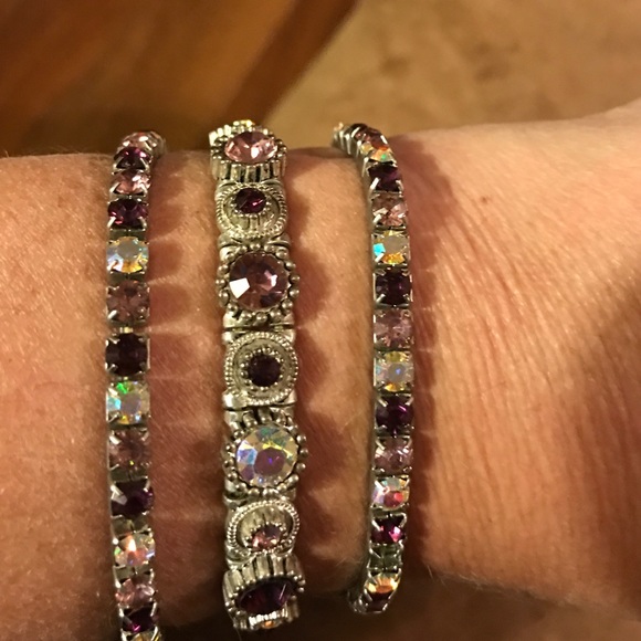 FINAL SALE $ FOR THE SET OF 4 BRACELETS in PURPLE