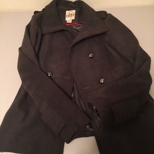 Womens gray pea coat